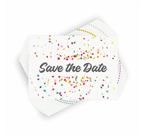 zartbesaitet.com Schöne Produkte aus Papier Ankündigung I Save the Date - Konfetti I 10 Karten I Geburtstag Jugendweihe Jubiläum