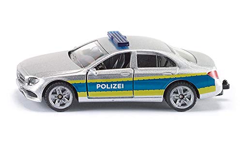 siku 1504, Polizei-Streifenwagen, Metall/Kunststoff, Silber, Öffenbare Türen, Anhängerkupplung