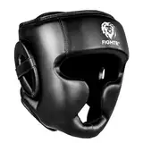 FIGHTR® Kopfschutz mit bestem Sitz für maximalen Schutz | Boxhelm für Sparring | Verstellbare Größe für Boxen, MMA, Muay Thai, Kickboxen & Kampfsport (Schwarz, S/M)