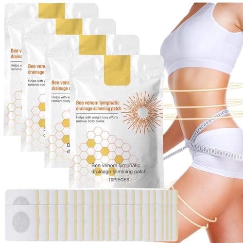 Bee Venom Slimming Patches,Bee Venom Lymphatic Drainage Slimming Patches for Women & Men (40pcs)