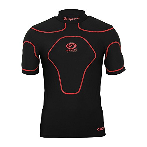 Optimum Jungen Schutzkleidung Origin mit Schulterpolster schwarz schwarz/red M