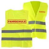 1 Stück Warnweste FAHRSCHULE Sicherheitsweste mit Druck auf Rücken und Brust