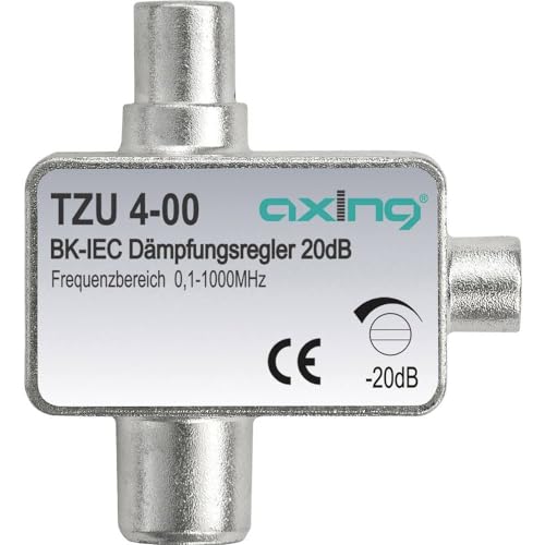 Axing TZU 4-00 BK-Dämpfungsregler mit IEC-Anschluss (0,5-20 dB)