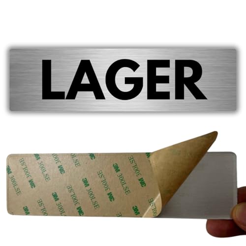 LEIASA | Selbstklebendes Lager-Schild - 5x18 cm - Dicke 0,8 mm - Aluminium - Lagerbereich - Lagerzone-Schild - 3M-Klebeschild - Kennzeichnung für Lagerbereiche