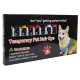 Hundehaarfärbemittel, Welpen-Markierungsmaler, 12 x 1,5 cm, kreatives Haustierpflege-Marker-Set, temporär, ungiftig, Styling-Stifte, lustiges Cosplay und modisches Zubehör für