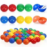 Healvian 50 Stücke Lotterie Ball Lotterie Kugeln Tombola Bälle Lotterie 3CM Hohlkugeln Bingo Spielbälle Kugeln zum Befüllen Tombola Kugeln Bingobälle Bingo Kugeln Balls Party