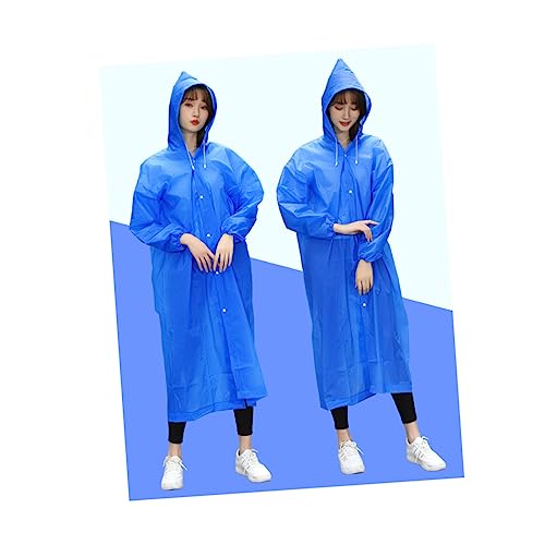 UKCOCO 1pc Transparenter Einweg-regenmantel Elektroauto Wasserdichter Poncho-umhang Für Erwachsene Im Freien (saphirblau)