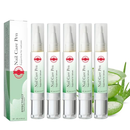 5 Stück Nail Care Pen - The Original, Nail Care Pen Nagelpilz Stift österreich, Nail Care Pen Kosmetische Pflege Bei Nagelpilzinfektion, Mit TeebaumöL, Vitamin E & Aloe Vera (5 Stück, 4ml)