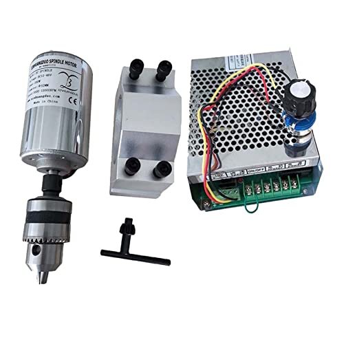 Luft gekühlt 0,2 kW. CNC Spindlemotor Bohrer Spindelköpfe Kit Chuck 200w Spindelmotor/Stromversorgung Government Gouverneur for Gravieren(Package5)