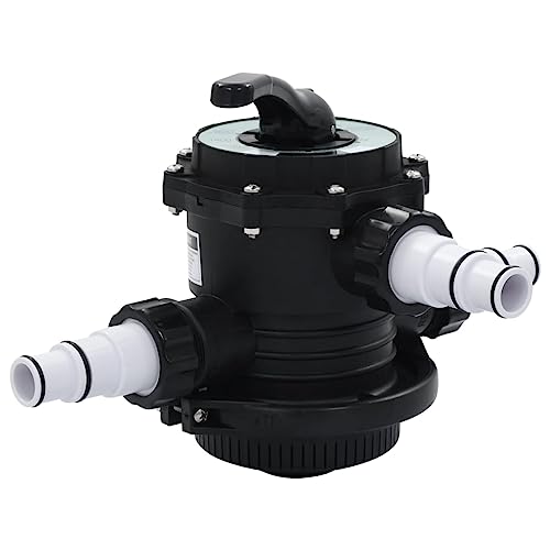 vidaXL Mehrwegeventil ABS 1,5" 6-Wege Top Mount Ventil Wegeventil Rückspülventil Poolfilter Sandfilter Sandfilteranlage Filteranlage Pool Schwimmbecken