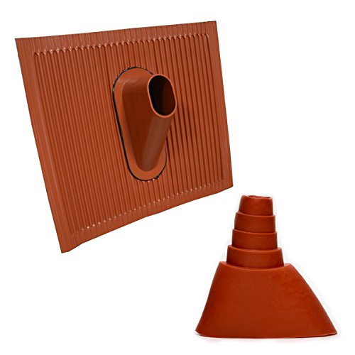 Premium X Dachabdeckung Aluminium-Dachziegel Rot Dach Montage Abdeckung Ziegel Dachpfanne SAT Sparrenhalter Manschette