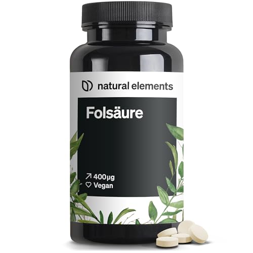 Folsäure – 400 Tabletten – 400 mcg pro Tagesdosis – Kinderwunsch und Schwangerschaft – vegan, hochdosiert, ohne unnötige Zusätze – in Deutschland produziert & laborgeprüft