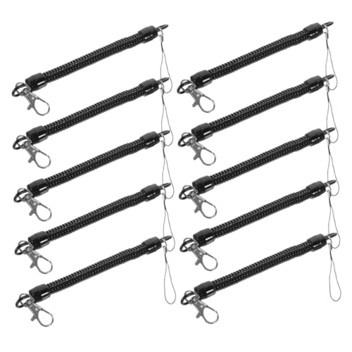 LOORGVEL 10Stücke Paddelleine Elastische Angelruten Sicherheitsleinen Aufrollbare Lanyards für Angelausrüstung Multifunktions Zubehör für Outdoor Aktivitäten