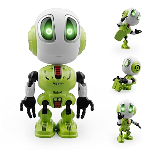 rc tech Roboter für Kinder, Sprechender Roboter Spielzeug mit Licht-Augen, 360° drehbares Gelenk, 10 Stunden spielzeit, Geschenk für Jungen und Mädchen ab 3 Jahren(grün)