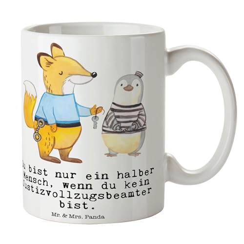 Mr. & Mrs. Panda Tasse Justizvollzugsbeamter Herz - Geschenk, Beruf, Gefängnis, Designer Tasse, Danke, Gefängniswärter, Kaffeetassen, Kollegin,