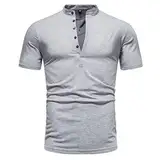 Generisch Sommer T-Shirt Herren V-Ausschnitt - Coole Tshirts V-Neck Baumwolle, Casual Basic Shirts Männer Kurzarm Unterziehshirt Herren Funktionsshirt Herren Weiß Kurzarm Tshirt Weiß Herren Slim