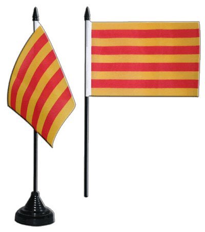 Flaggenfritze® Tischflagge Spanien Katalonien 10x15 cm