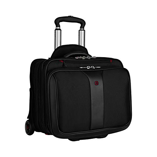 WENGER Patriot Aktenkoffer, 2 in 1-Laptoptasche zum Rollen, Notebook bis 17 Zoll, 25 l, Damen Herren, Büro Business Uni Schule, Schwarz, 600662