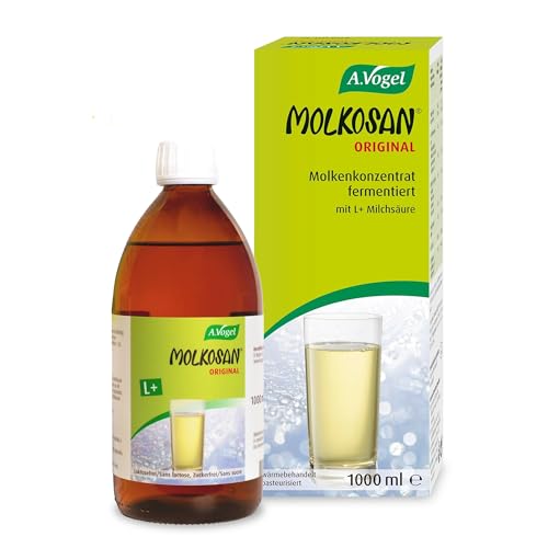 A.Vogel Molkosan Molkenkonzentrat mit L+ Milchsäure, 1 L, aus Schweizer Milch, für ein gutes Bauchgefühl