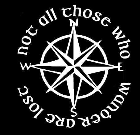 Makarios LLC Not All That Wander Are Lost Cars Trucks Vans Walls Laptop MKRR783 Weiß 5,5°x5°5°x°5°x°5°MKR783