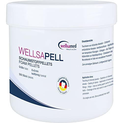 wellsamed wellsapell Schaumstoff-Pellets, Schaumstoffpellets keilförmig, 8 x 6 mm, 500 Stück