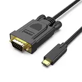 BENFEI USB C auf VGA Kabel 1,8M, USB Typ C [Thunderbolt 3/4] zu VGA Kable für iPhone 15 Pro/Max MacBook Pro/Air 2023 iPad Pro iMac S23 XPS 17 usw (USB C muss die Videoausgabefunktion unterstützen)