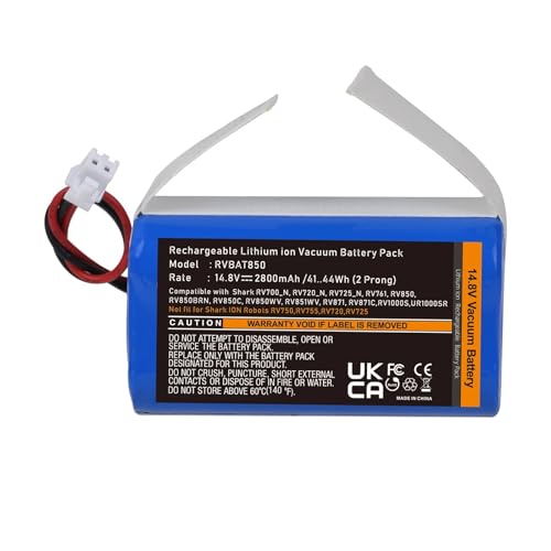 Zhyepou Kompatibel mit Shark-Staubsaugern. RVBAT850-Ersatzakku, 14,8 V, 2800 mAh, Lithium-Ionen-Akku mit hoher Kapazität for kabellose Staubsauger