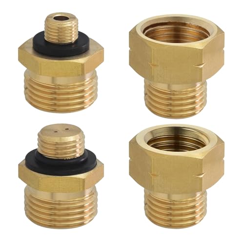 BYZESTY Gas Adapter - Gasflaschen Adapter Set, Gasanschluss Adapter, Gasadapter für Gasflaschen, Gasflaschen Anschluss EU-Ausland für Deutschen Druckregler Nr 1-4