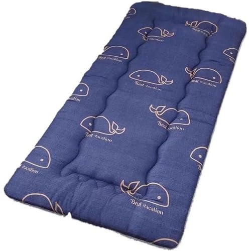 Hhllyujff Bodenmatratze, Einzel-/Doppel-Faltbare Futon-Matratze, Superweiche Zottelige Aufrollbare Schlafunterlagen Tragbare Schlafmatte Sofa-Matratze, Gästebett(Blue1,90 * 200cm)