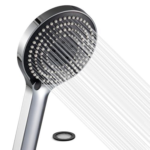 OFFO Duschkopf, Duschkopf Groß mit 6 Strahlarten, Duschbrause für Duschkopf Wassersparend, Shower Head für Baden, Duschkopf groß xxl(Φ130mm), Chrom