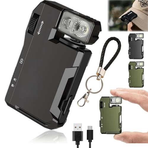 G5 Edc Flashlight 400 Lumens, G5 Rechargeable Edc Flashlight, G5 Edc Portable Flat Mini Taschenlampe, 3 Modi Powerful Rgb Flashights, 180° Drehbar Superhelle Magnetische Hochlumen-Lampe (Black)