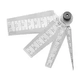 1 Satz Fühlerlehre Edelstahl, 1-29 mm Feeler Gauges Taper Gauge Lineal Messwerkzeug Messkeil Brandschutztür Spaltlehre Metrisch Konuslehre Öffnungsskala Keilfühler für Bohrlochmess