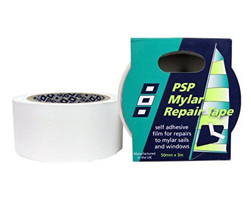 Ascan Mylar-Reparaturband PSP in Standardversion 50cm x 3m - selbstklebendes Klebeband für Süß- und Salzwassersegel Reparatur, transparent