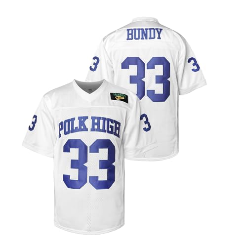 Al Bundy 33 Polk High Fußballtrikot für Herren S-XXXL Blau, Weiss/opulenter Garten, XX-Large