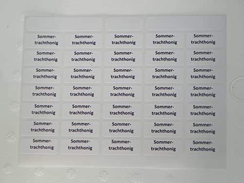 5X 105 St. Sorten-Etiketten -Sommertrachthonig- (15 x35stk) Honigetikett Imker Imkerei (0,03€/STK) Honigglasetiketten Honigetiketten