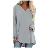 Damen Festliche 2023 Blusen Tunika Basic T-Shirts Rundhals Oberteile Bluse Oktober Elegant Herbstmode Langarmshirt Rosa Lustige Shirts Lose Pullover Druck Tops