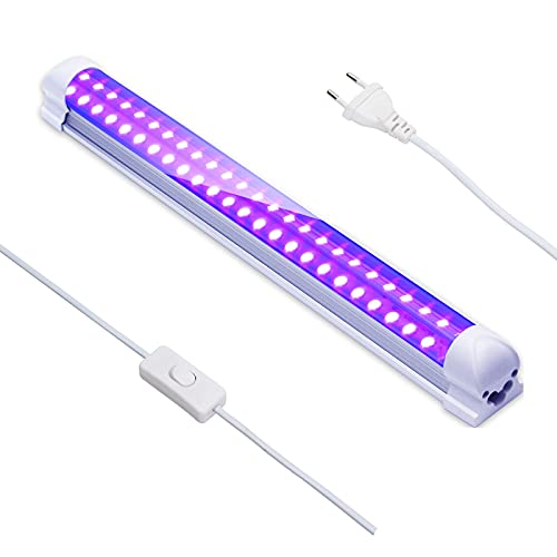 Eleganted UV Schwarzlicht Lamp,10W Led Bar 48 Leds UV Röhre für DJ Parties, Clubs, Halloween, Idealer Lichteffekt und Angenehme Atmosphäre