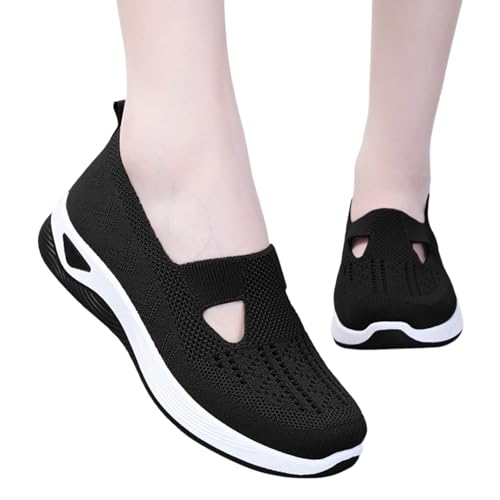 Die Discounter, Walkingschuhe Damen Leicht Weite H Vermascht Orthopädische Schuhe Sneaker Sommer Atmungsaktiv Memory Schaum Krankenschwester Sportschuhe Bequeme Outdoor Sommerschuhe Turnschuhe