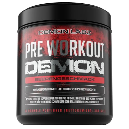 Pre Workout Demon - BEERENGESCHMACK - Pre Workout Booster mit Kreatin, Beta Alanin, Taurin & Koffein - Trainingsbooster - Klimaneutral & Made in Germany (360g)