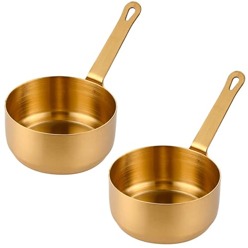 2pcs 3,38oz Mini -Topf mit einfachem hängenden Griff runden Dip -Sauce -Tassen für Gewürze, Gewürz, Soße, Pfefferchip -Dip -Sets