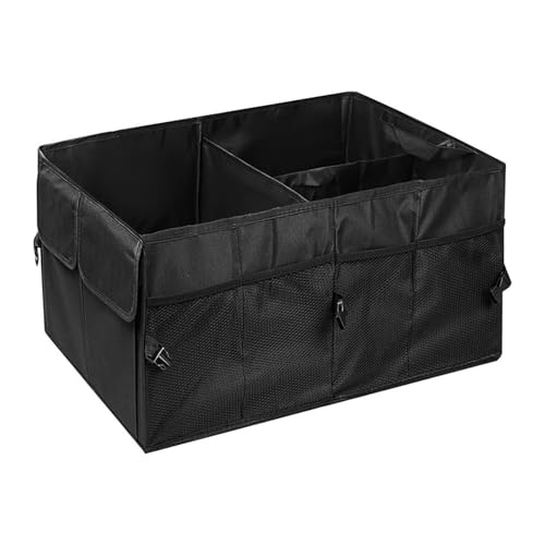 Auto Kofferraum Organizer Mehrzweck, Kofferraumtasche Auto Box, Platzsparend Kofferraum mit Fächern, Faltbar Rutschfest Auto Kofferraum Box, Wasserdicht Langlebig Auto Kofferraumbox für Aufbewahrung