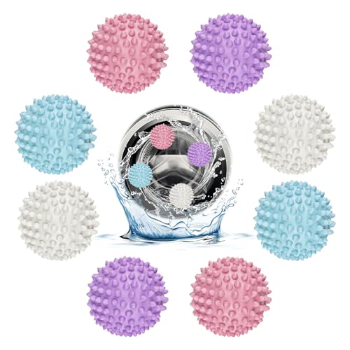 Lixiluxia 8 Stück Trocknerbälle für Wäschetrockner, Trocknerball Trockner Ball, Waschkugel für Waschmaschine, Dryer Balls, Waschbälle für Daunenjacken, Bälle Waschball, Wäscheball, Trocknerkugeln