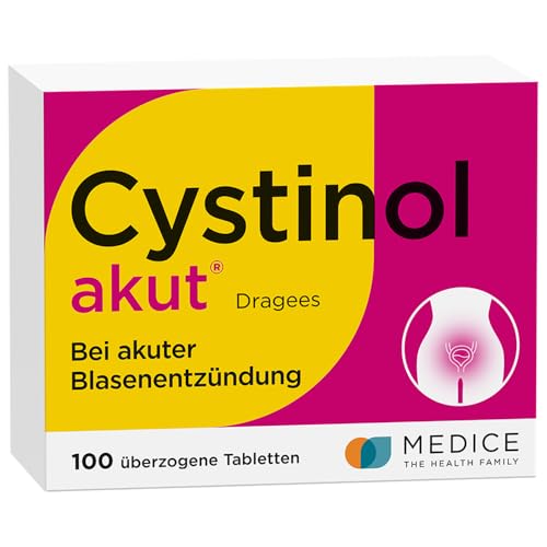 Cystinol akut 100 Dragees - bei Blasenentzündung & Harnwegsinfektion - akut & antibakteriell - pflanzlich - ohne Antibiotika