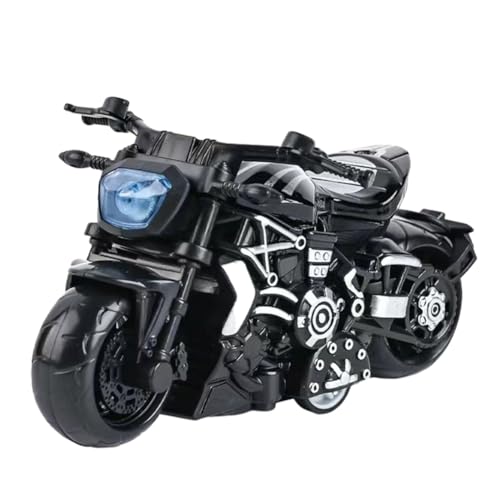 BCEDIGAD Schwarz Motorrad Toy,Legierung Motorrad Spielzeug,Hoch Simulation Motorrad Modell,Schwarz Motorrad Ornaments mit Lenkung und frei rollenden Rädern für Sammler Jungen -10.5 * 6.5 cm