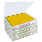 6er Pack Archivbox A4, Tragbare Aufbewahrungsbox für A4, Durchsichtige Organizer A4 Slim schlagfest Robuste Kunststoff Aufbewahrung Datei Boxen für Dokumente Briefe Sammelalben Bürounterlagen