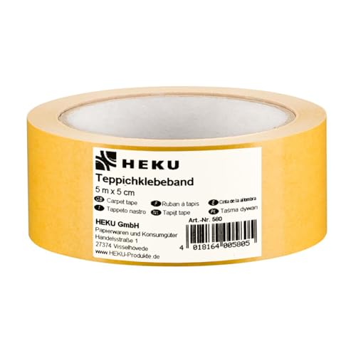 CREATIV DISCOUNT Heku Teppichklebeband, doppelseitig, 5cm x 5m