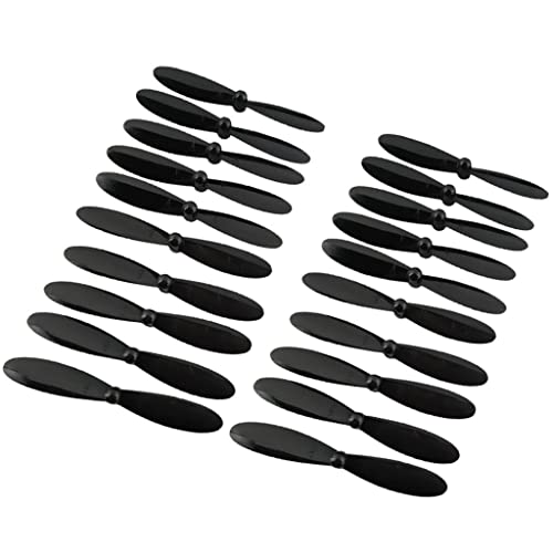 Toygogo 20er Pack Propeller Ersatz Props Set für RC Drohne, aus Kunststoff - Schwarz, 5,5 cm