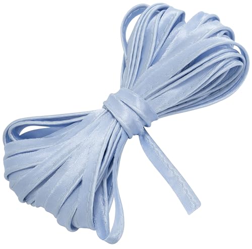 AERZETIX - Paspelband 10 Meter x 10mm - Material polyester - Farbe hellblau - Nähen Individualisierung Kleidung dekorative Kreationen Bordüren Textilveredelung für Säume Schrägband