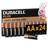 Duracell Plus Batterien AA, 24 Stück, langlebige Power, AA Batterie für Haushalt und Büro