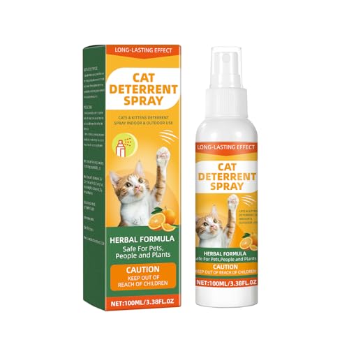 MUOCOBU Katze Training Spray, Natürliche, effektive Katze Training Spray, Indoor & Outdoor sichere Katze Spray, schützen Sie Möbel, Sofas, Teppiche, Einschränkte Bereiche-für Katzen Verhalten